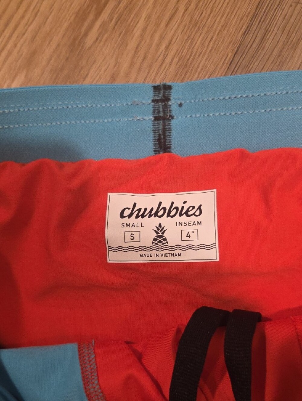 chubbies Black Rubik's Cube Print Athletic Shorts with Blue & Orange Liner - Picture 2 of 4